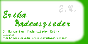 erika madenszieder business card